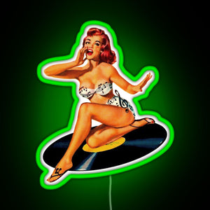 Rockabilly Goddess RGB neon sign green