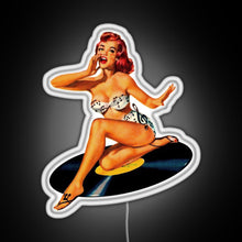 Load image into Gallery viewer, Rockabilly Goddess RGB neon sign white 