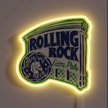 Load image into Gallery viewer, Rolling Rock beer neon sign.