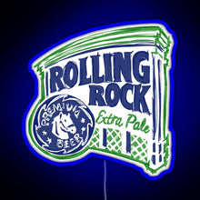 Load image into Gallery viewer, Rolling Rock POP RGB neon sign blue