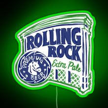 Load image into Gallery viewer, Rolling Rock POP RGB neon sign green