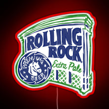 Load image into Gallery viewer, Rolling Rock POP RGB neon sign red