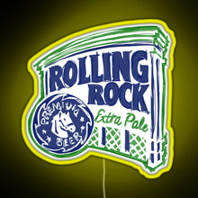 Load image into Gallery viewer, Rolling Rock POP RGB neon sign yellow