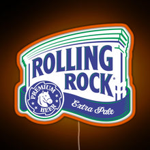 Load image into Gallery viewer, Rolling Rock RGB neon sign orange
