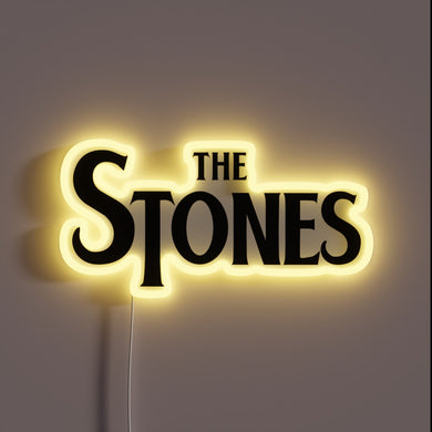 Rock Music Icon Showdown: The Ultimate Rolling Stones vs Beatles Sign.