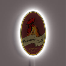 Load image into Gallery viewer, Neon Sign featuring a colorful Rooster in bold brewery style