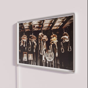 Add rustic charm with customizable color LED western style decor
