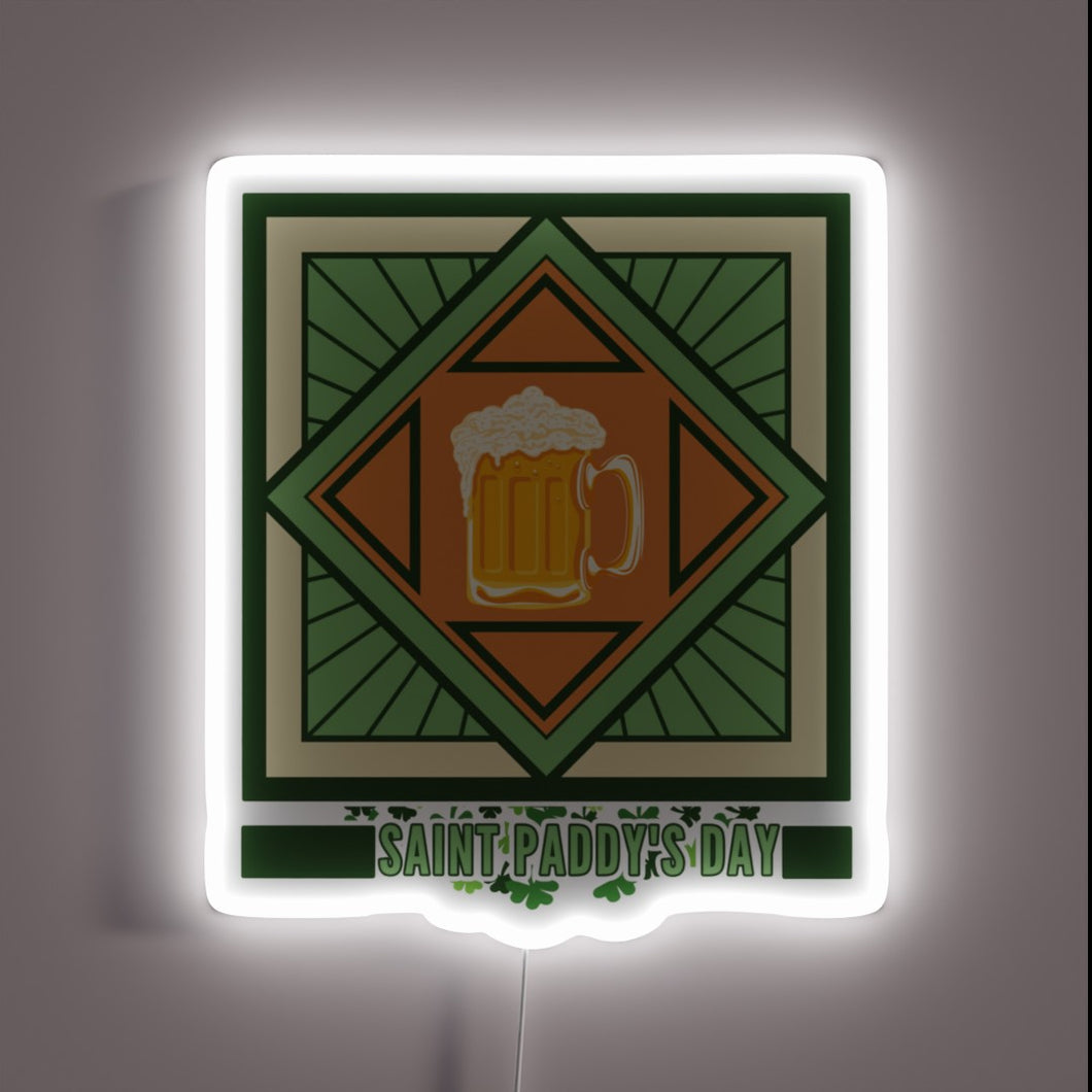 Saint Patrick's Day Cheer Fills This Colorful Neon Sign Mug