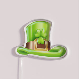 Irish Luck Saint Patrick's Day Hat Neon Sign RGB Lighted