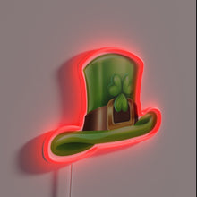 Load image into Gallery viewer, Saint Patrick&#39;s Day Hat in Vibrant Rainbow Neon LED Lighting