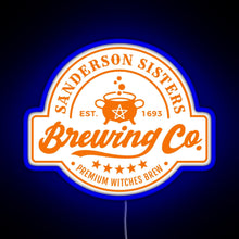 Load image into Gallery viewer, Sanderson Sisters Brewing Co RGB neon sign blue