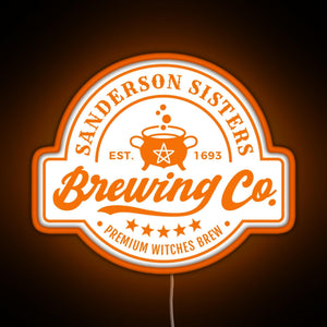 Sanderson Sisters Brewing Co RGB neon sign orange