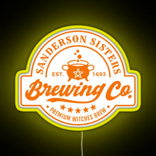 Load image into Gallery viewer, Sanderson Sisters Brewing Co RGB neon sign yellow