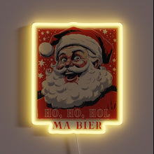 Load image into Gallery viewer, Ho Ho Ho! Santa&#39;s Thirst Quenched with Color-Changing Neon Sign