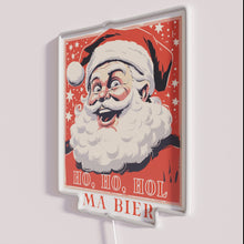 Load image into Gallery viewer, Vibrant RGB Neon Sign Depicting Santa Claus&#39;s Refreshment Needs Clearly