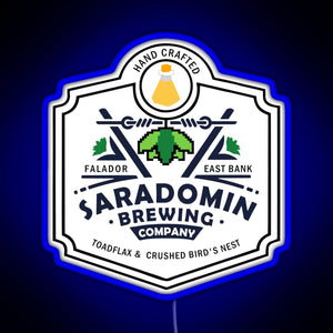 Saradomin Brewing Company OSRS RGB neon sign blue