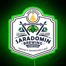 Load image into Gallery viewer, Saradomin Brewing Company OSRS RGB neon sign green