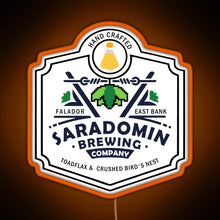 Load image into Gallery viewer, Saradomin Brewing Company OSRS RGB neon sign orange