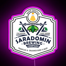 Load image into Gallery viewer, Saradomin Brewing Company OSRS RGB neon sign  pink