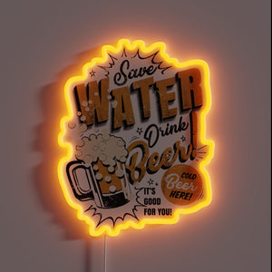 Eco-friendly LED Sign Featuring Vibrant Colors to Conserve H2O
