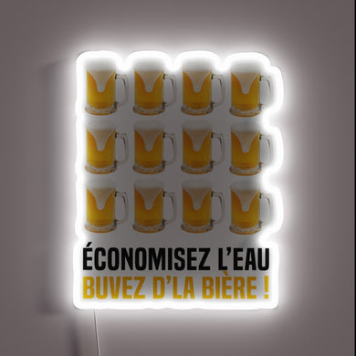 Colorful LED Sign Encourages Water Conservation through Craft Beer Enthusiasm