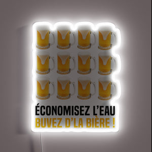 Colorful LED Sign Encourages Water Conservation through Craft Beer Enthusiasm