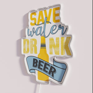 Eye-catching Neon Wall Decor, Environmentally Friendly Drinking Humor Sign, RGB