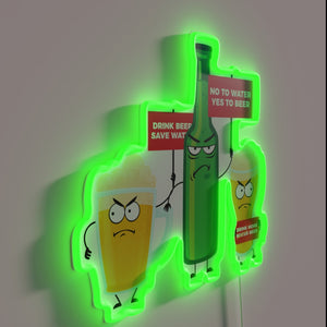 Water Conservation through Responsible Hydration: Beer Drinking Motivation Sign