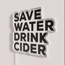 Load image into Gallery viewer, RGB LED water conservation awareness home decor neon bar sign