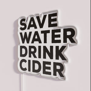 RGB LED water conservation awareness home decor neon bar sign