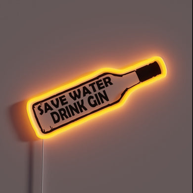 Eye-catching RGB Neon Sign Promoting Water Conservation through Unique Message