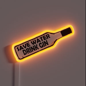 Eye-catching RGB Neon Sign Promoting Water Conservation through Unique Message