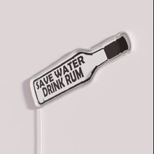 Load image into Gallery viewer, Eye-catching neon bar signs to save water and drink rum
