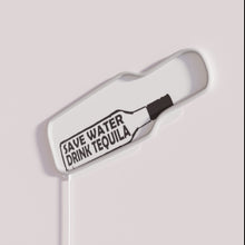 Load image into Gallery viewer, Vibrant RGB Neon Sign Promoting Water Conservation and Tequila Enthusiasm