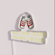 Load image into Gallery viewer, RGB Neon Sign with Quirky Humorous Design Concept Spilt Beer