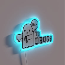 Load image into Gallery viewer, Say Boo to drugs in bold neon colorful lettering style.