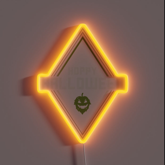 Spooky Bar Decor: RGB Neon Sign for Beer Enthusiasts.