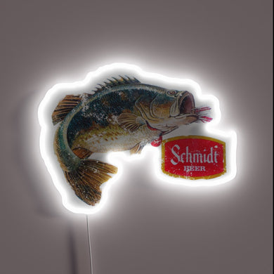 Vibrant RGB LED Sign Featuring Iconic Schmidt Beer Logo Design