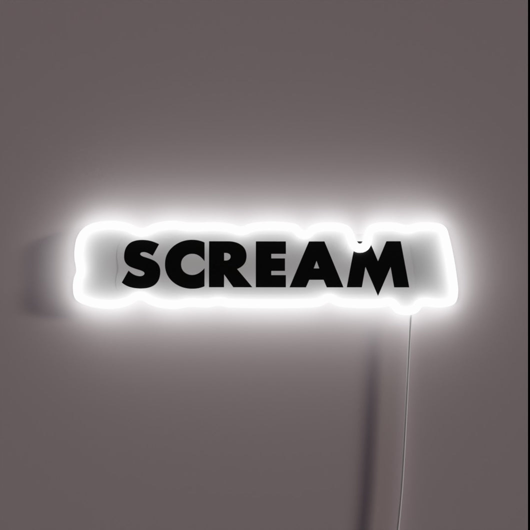 This neon sign screams *style* — literally. Bold, stark, and glowing in white, it’s perfect for horror fans or anyone embracing the chaos with a statement. 💀✨