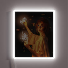 Load image into Gallery viewer, Vibrant semi-realistic firework-inspired female portrait in RGB neon style art.