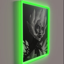 Load image into Gallery viewer, Semi-realistic Steven Universe Portrait Featuring White Diamond in Neon Hues