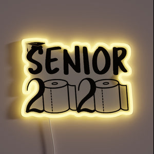 Shining 2020 graduate senior year commemorative neon color changing display.
