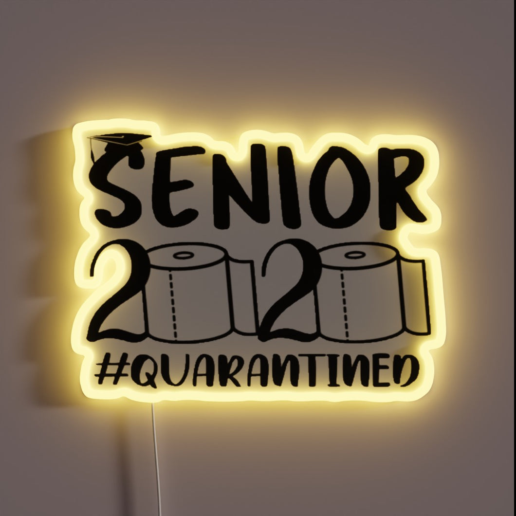 Customizable senior class of 2020 gradient neon acrylic sign light.