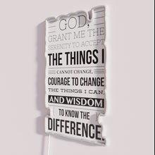 Load image into Gallery viewer, Vibrant RGB LED serenity prayer gift wall decor neon signage