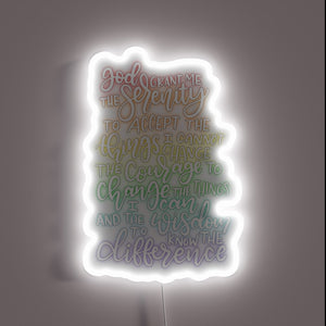 Guiding Light of Inner Peace, Illuminated in Vibrant Colorful Neon.