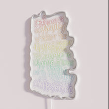 Load image into Gallery viewer, Vibrant Inspirational Neon Sign with Serenity Prayer in Colorful RGB Lighting