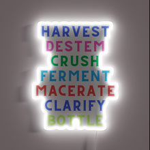 Load image into Gallery viewer, Expert Wine Maker&#39;s Journey in Seven Vibrant Neon Color Steps