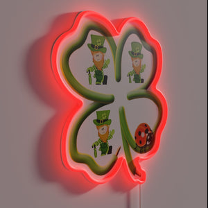 Celebrate St. Patrick's Day with vibrant green and gold glow.