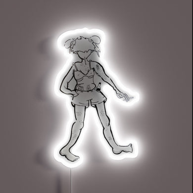 Attitude Embodied: Unapologetic Rebellion with Neon Colorful Lit Sign