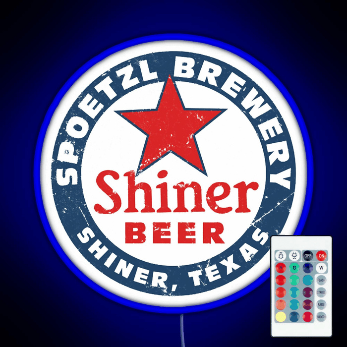 Shiner Beer RGB neon sign remote